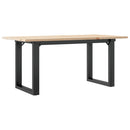 sofabord 90x40x45 cm O-stel massivt fyrretræ og stål