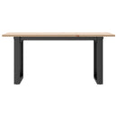 sofabord 90x40x45 cm O-stel massivt fyrretræ og stål