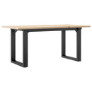 sofabord 100x50x45 cm O-stel massivt fyrretræ og stål