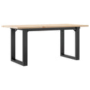 sofabord 100x50x45 cm O-stel massivt fyrretræ og stål
