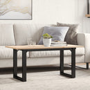 sofabord 100x50x45 cm O-stel massivt fyrretræ og stål