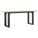 sofabord 110x40x45 cm O-stel massivt fyrretræ og stål