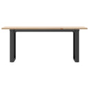 sofabord 110x40x45 cm O-stel massivt fyrretræ og stål
