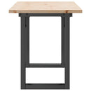 sofabord 110x40x45 cm O-stel massivt fyrretræ og stål