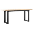 sofabord 110x40x45 cm O-stel massivt fyrretræ og stål