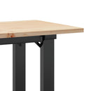 sofabord 110x40x45 cm O-stel massivt fyrretræ og stål