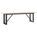 sofabord 160x40x45 cm O-stel massivt fyrretræ og stål