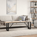 sofabord 160x40x45 cm O-stel massivt fyrretræ og stål