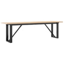 sofabord 160x40x45 cm O-stel massivt fyrretræ og stål