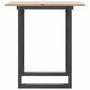 spisebord 70x70x75 cm O-stel massivt fyrretræ og stål