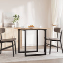 spisebord 90x90x75 cm O-stel massivt fyrretræ og stål
