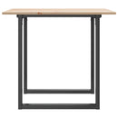 spisebord 90x90x75 cm O-stel massivt fyrretræ og stål