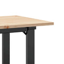 spisebord 100x50x75 cm O-stel massivt fyrretræ og stål