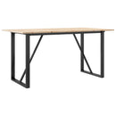 spisebord 160x80x75 cm O-stel massivt fyrretræ og stål