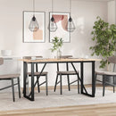 spisebord 160x80x75 cm O-stel massivt fyrretræ og stål