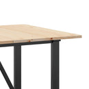 spisebord 160x80x75 cm O-stel massivt fyrretræ og stål