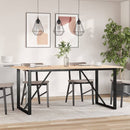 spisebord 180x90x75 cm O-stel massivt fyrretræ og stål