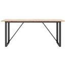 spisebord 180x90x75 cm O-stel massivt fyrretræ og stål
