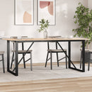 spisebord 180x90x75 cm O-stel massivt fyrretræ og stål