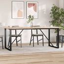 spisebord 200x100x75 cm O-stel massivt fyrretræ og stål