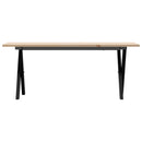 sofabord 110x40x45 cm X-stel massivt fyrretræ og stål
