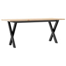 sofabord 110x40x45 cm X-stel massivt fyrretræ og stål