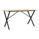 spisebord 160x80x75 cm X-stel massivt fyrretræ og stål
