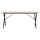 spisebord 180x90x75 cm X-stel massivt fyrretræ og stål