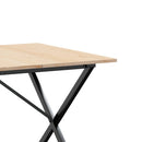 spisebord 180x90x75 cm X-stel massivt fyrretræ og stål