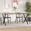 spisebord 180x90x75 cm X-stel massivt fyrretræ og stål