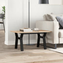 sofabord 80x50x40 cm Y-stel massivt fyrretræ og stål