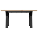sofabord 80x50x40 cm Y-stel massivt fyrretræ og stål