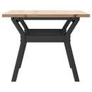 sofabord 80x50x40 cm Y-stel massivt fyrretræ og stål