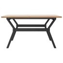 sofabord 80x80x45 cm Y-stel massivt fyrretræ og stål