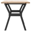 sofabord 100x50x45 cm Y-stel massivt fyrretræ og stål