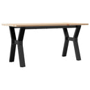 sofabord 100x50x45 cm Y-stel massivt fyrretræ og stål