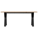 sofabord 110x40x45 cm Y-stel massivt fyrretræ og stål