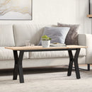 sofabord 110x40x45 cm Y-stel massivt fyrretræ og stål