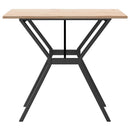 spisebord 90x90x75 cm Y-stel massivt fyrretræ og stål