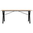 spisebord 180x90x75 cm Y-stel massivt fyrretræ og stål