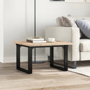 sofabord 70x70x40,5 cm O-stel massivt fyrretræ og stål