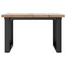 sofabord 70x70x40,5 cm O-stel massivt fyrretræ og stål