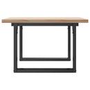 sofabord 70x70x40,5 cm O-stel massivt fyrretræ og stål