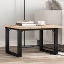 sofabord 70x70x40,5 cm O-stel massivt fyrretræ og stål