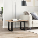 sofabord 80x50x40,5 cm O-stel massivt fyrretræ og stål