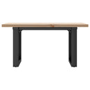 sofabord 80x50x40,5 cm O-stel massivt fyrretræ og stål