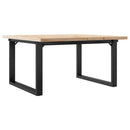 sofabord 80x80x45,5 cm O-stel massivt fyrretræ og stål