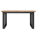 sofabord 80x80x45,5 cm O-stel massivt fyrretræ og stål