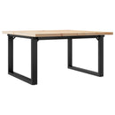 sofabord 80x80x45,5 cm O-stel massivt fyrretræ og stål