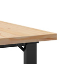 sofabord 80x80x45,5 cm O-stel massivt fyrretræ og stål